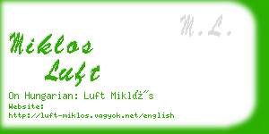 miklos luft business card